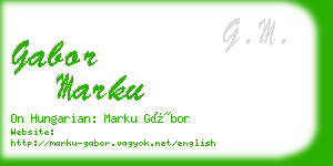 gabor marku business card